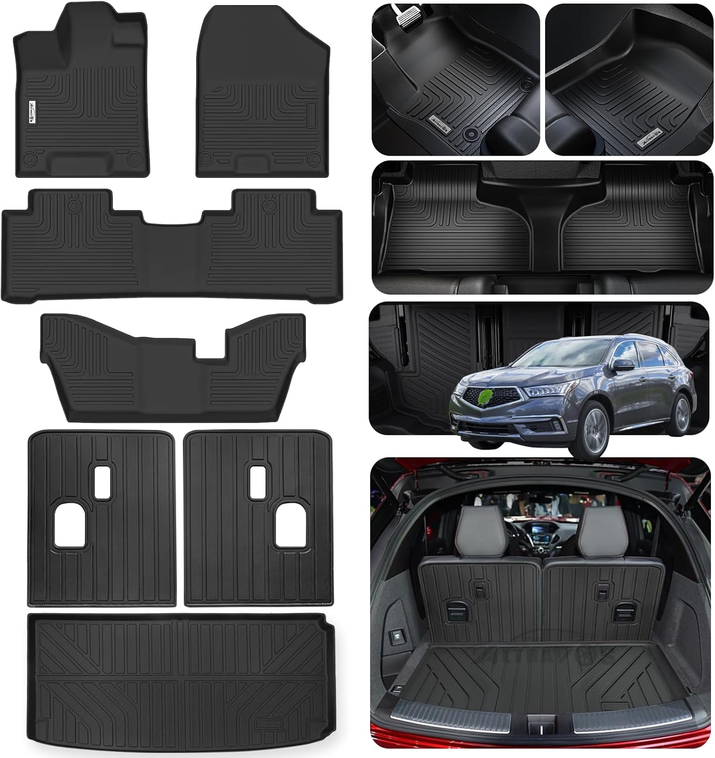 Custom Fit Floor Mats for 2014-2020 Acura MDX 7 Seats
