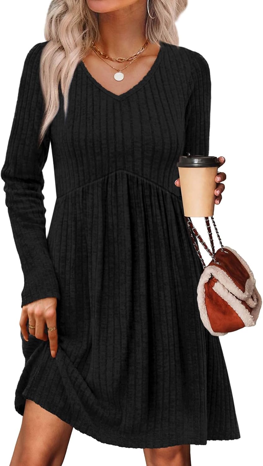 OFEEFAN Long Sleeve Sweater Dress for Fall Fashion Lovers