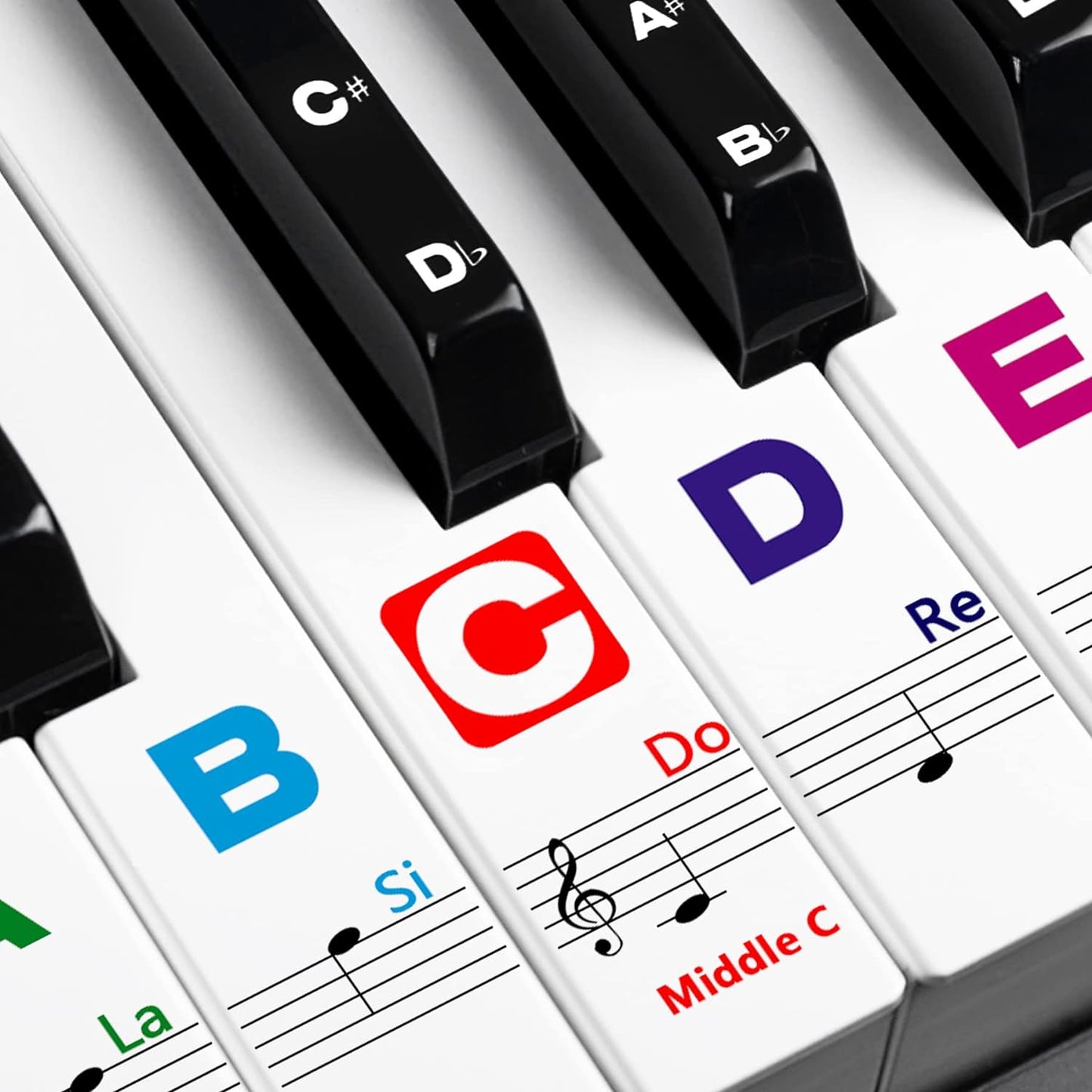 Colorful Removable Piano Stickers - Eison