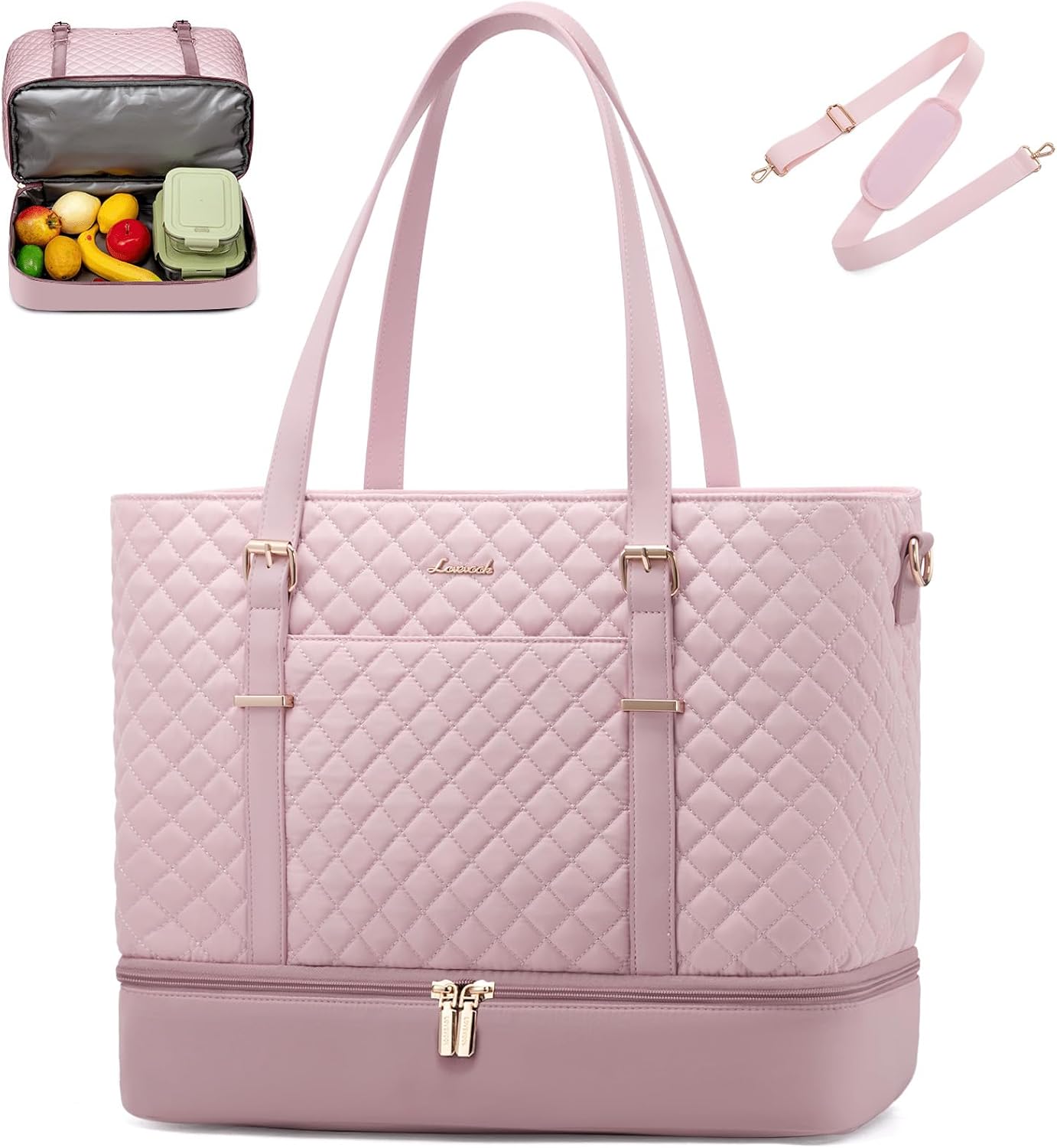 LOVEVOOK Lunch Tote Bag for Women with Insulated Compartment