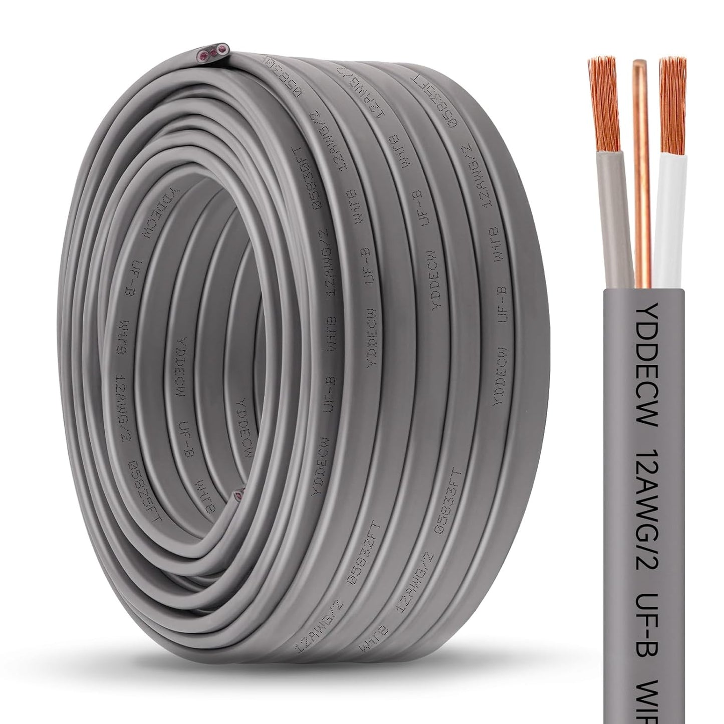 12/2 UF-B Wire - 75FT 100% Pure Copper Direct Burial Cable