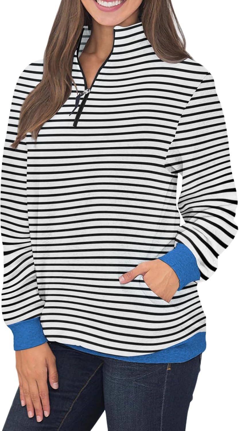 Samefar Womens Cozy High Neck Long Sleeve Pullover Sweatshirt