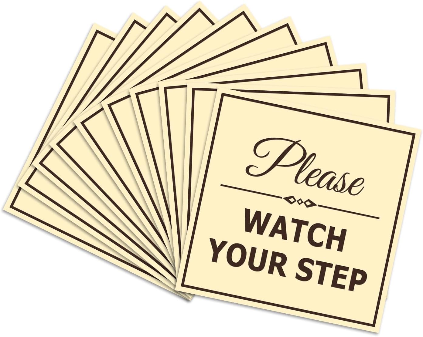 Square Classy Please Watch Your Step Sign for Safety Needs