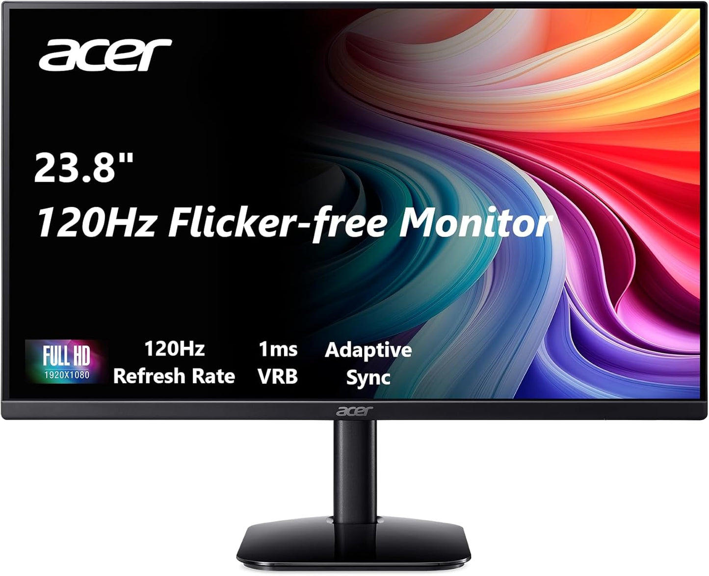 Acer 23.8 Full HD Gaming Monitor | Adaptive-Sync | 120Hz Refresh | 1ms VRB