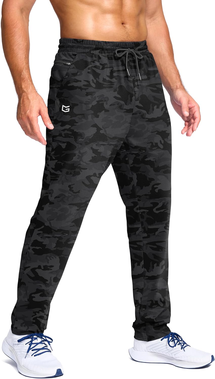 G Gradual Men's Fleece Lined Pants for Winter Workouts and Jogging
