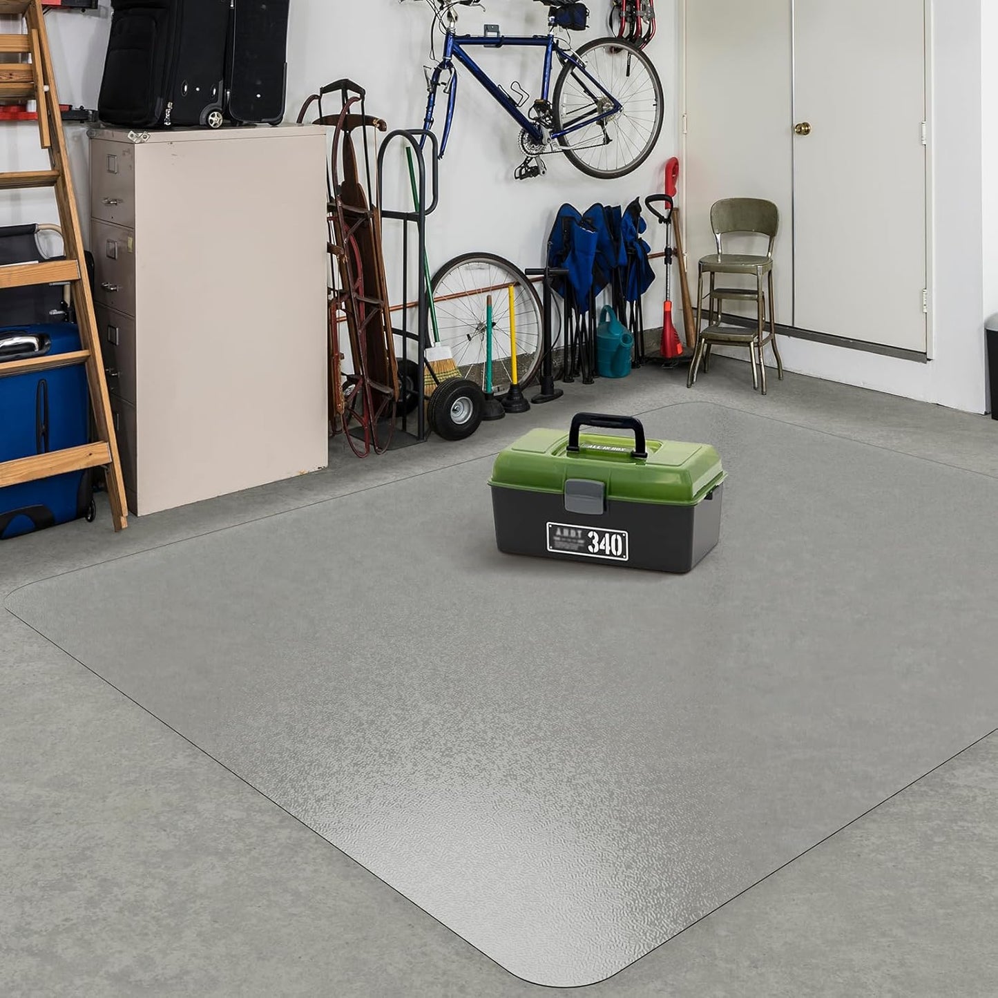 Clear Plastic Area Mat for Under Dining Table, 6ft 9in Large