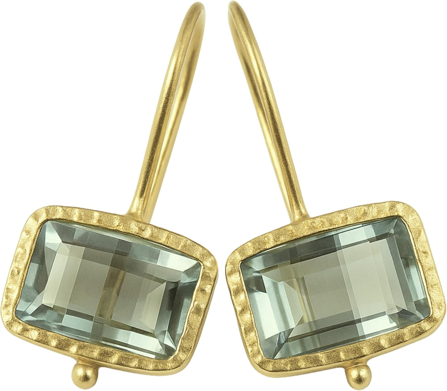 Handmade Green Amethyst Drop Earrings for Elegant Style