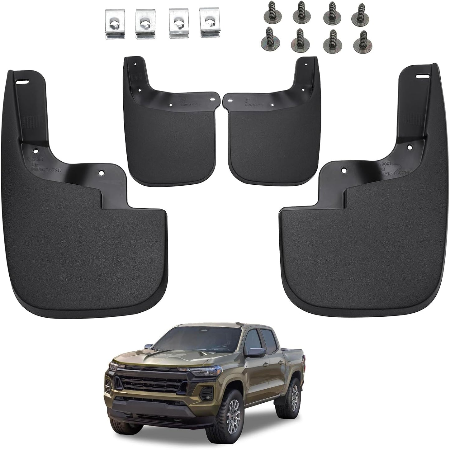 Mud Guard Mud Flaps for 2015-2023 Chevy Colorado - Set of 4