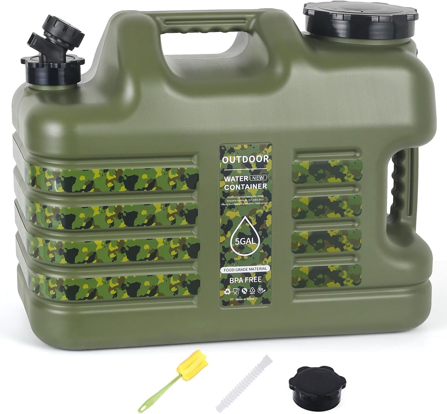 5 Gallon Water Jug with Spigot for Camping and Outdoor Use