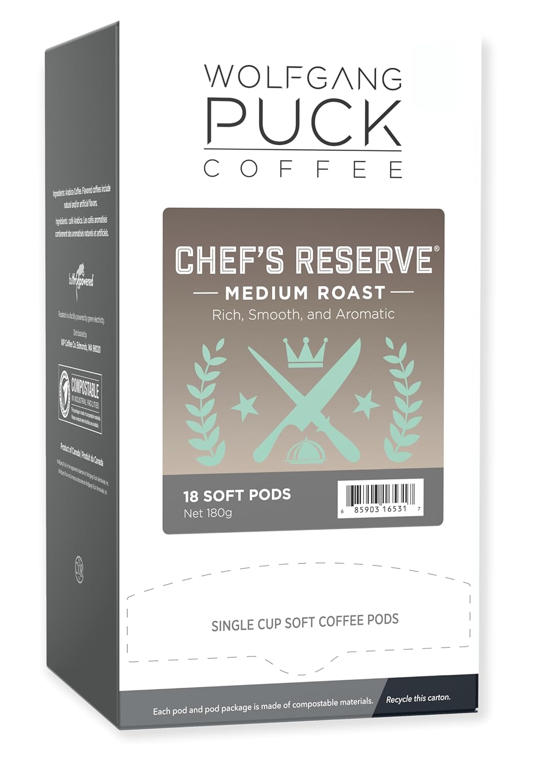 Wolfgang Puck Chef's Reserve Coffee Pods - 18 count