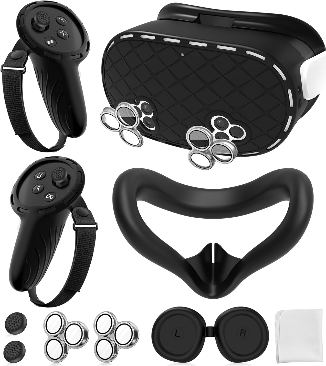 Silicone Cover Set for Meta/Oculus Quest 3 by MS.CLEO