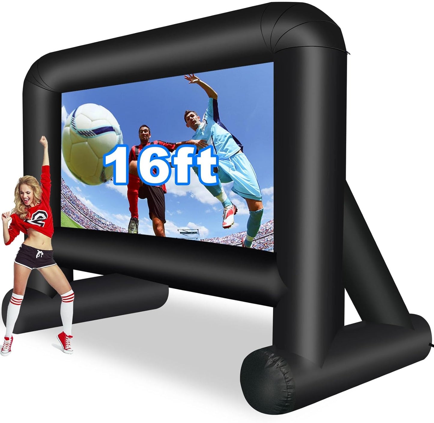 16ft Inflatable Movie Screen - Easy Setup for Epic Outdoor Movie Nights!