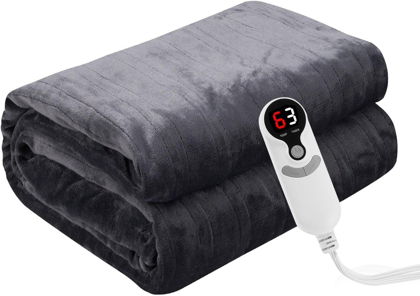 Electric Heated Blanket Throw with Adjustable Heat Settings