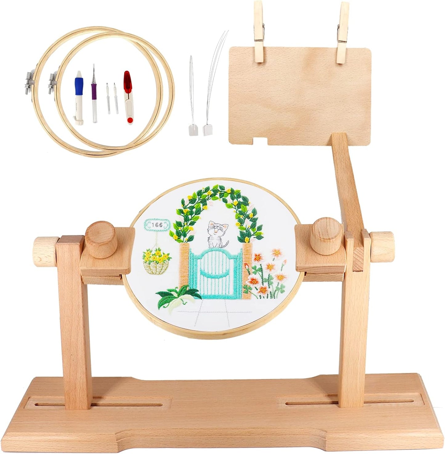 SolidGnik Embroidery Stand for Easy Crafting and Sewing