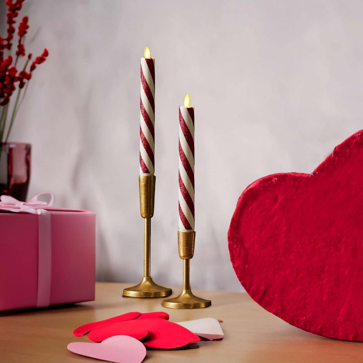 Luminara Flameless Battery Operated Taper Candle Set of 2