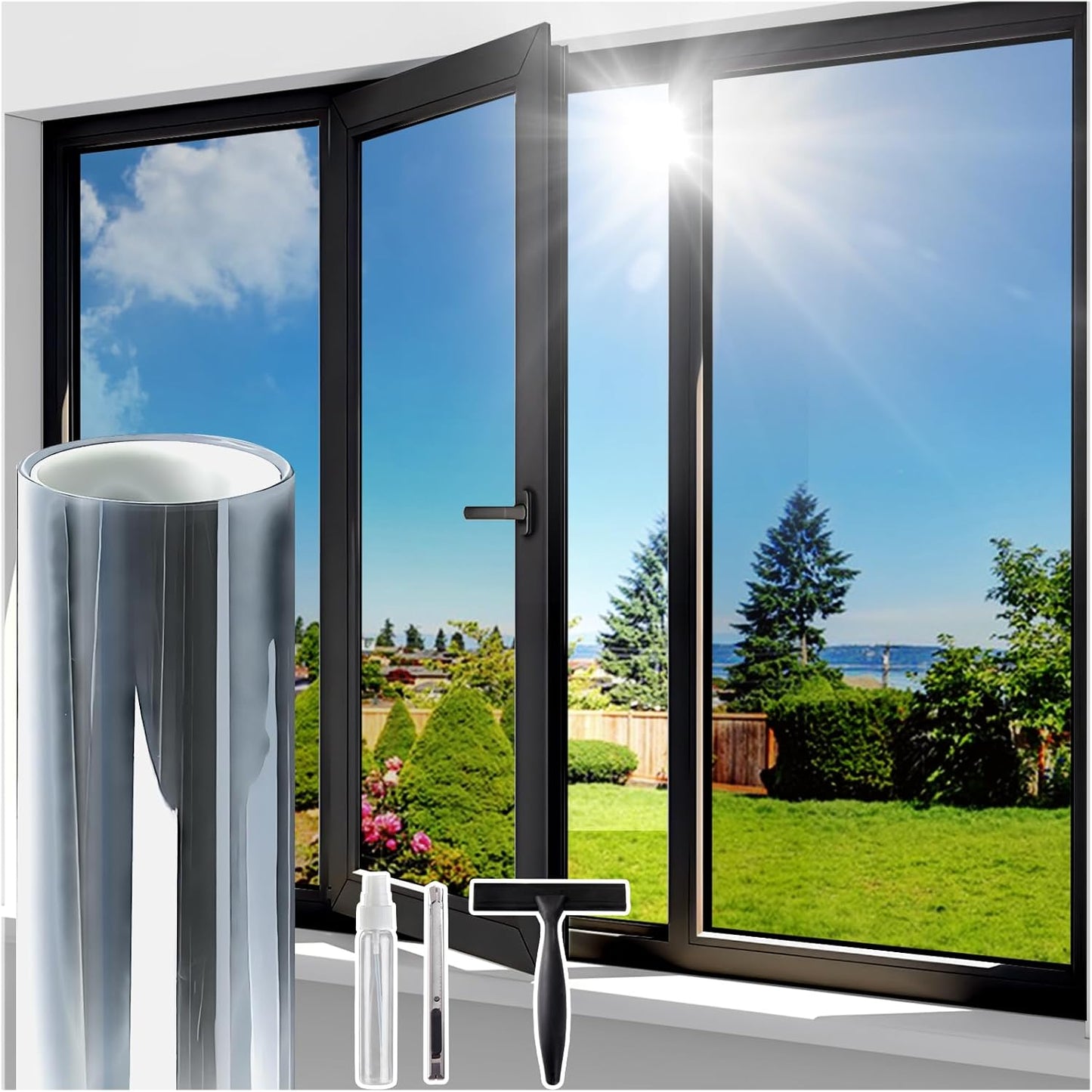 Coavas Window Privacy Film One Way Tint for Home Comfort