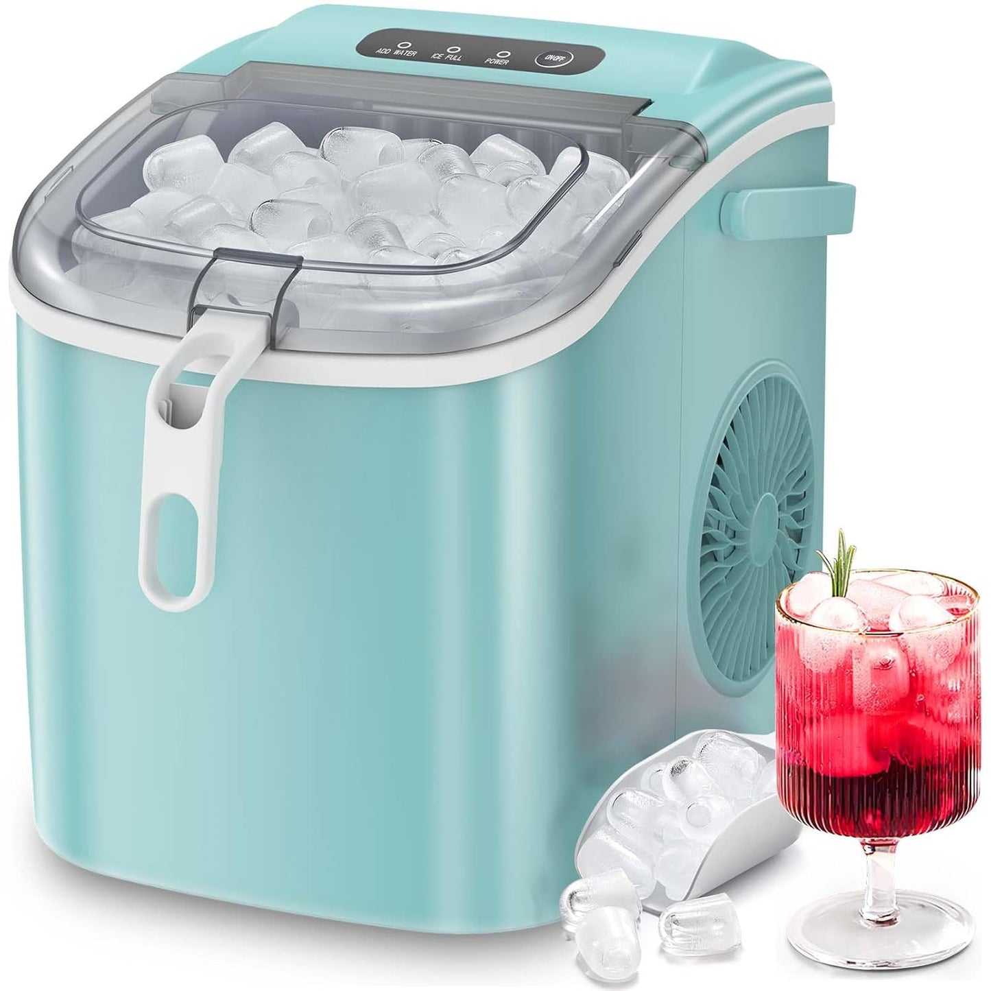 ZAFRO Portable Ice Maker: 9 Cubes in 6 Mins!
