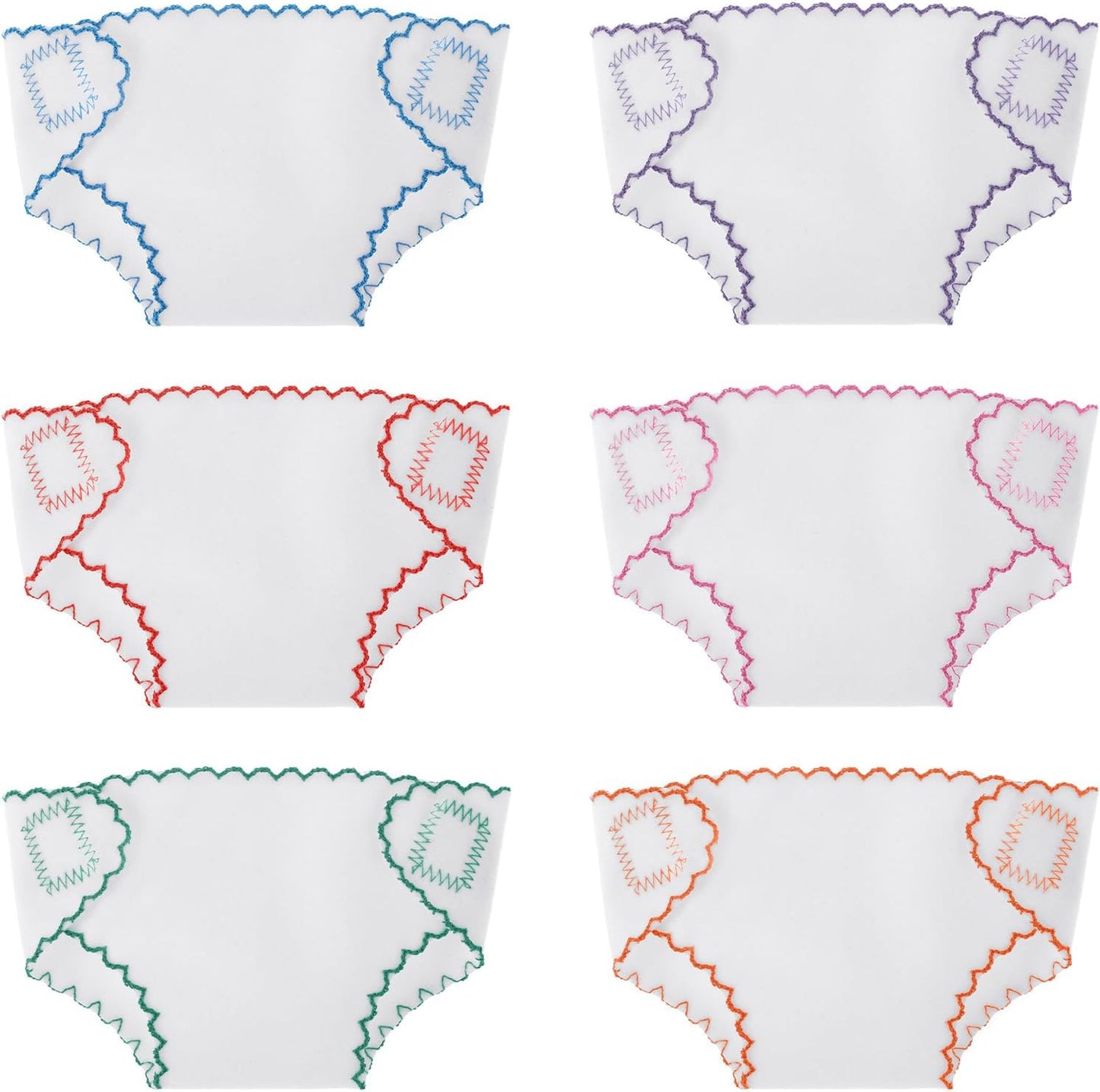 Reusable Doll Diapers Set - Fits 12-Inch Baby Dolls