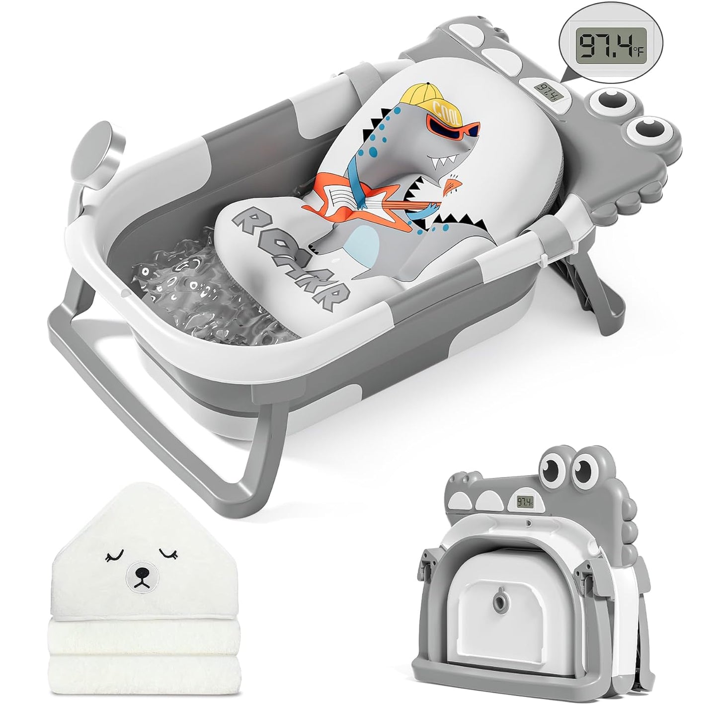 Portable Collapsible Baby Bathtub Set: Comfort & Convenience