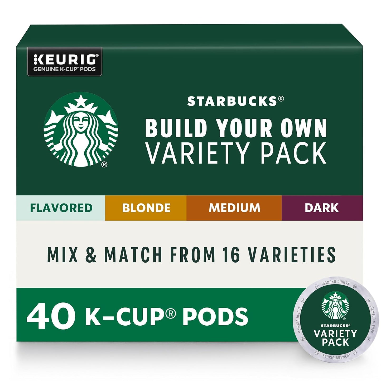 Starbucks Coffee K-Cup Pods Custom Build Your Own Variety Pack