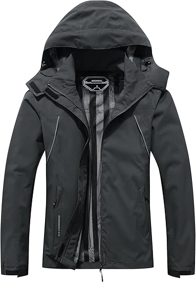 MOERDENG Women's Waterproof Rain Jacket for Hiking Travel