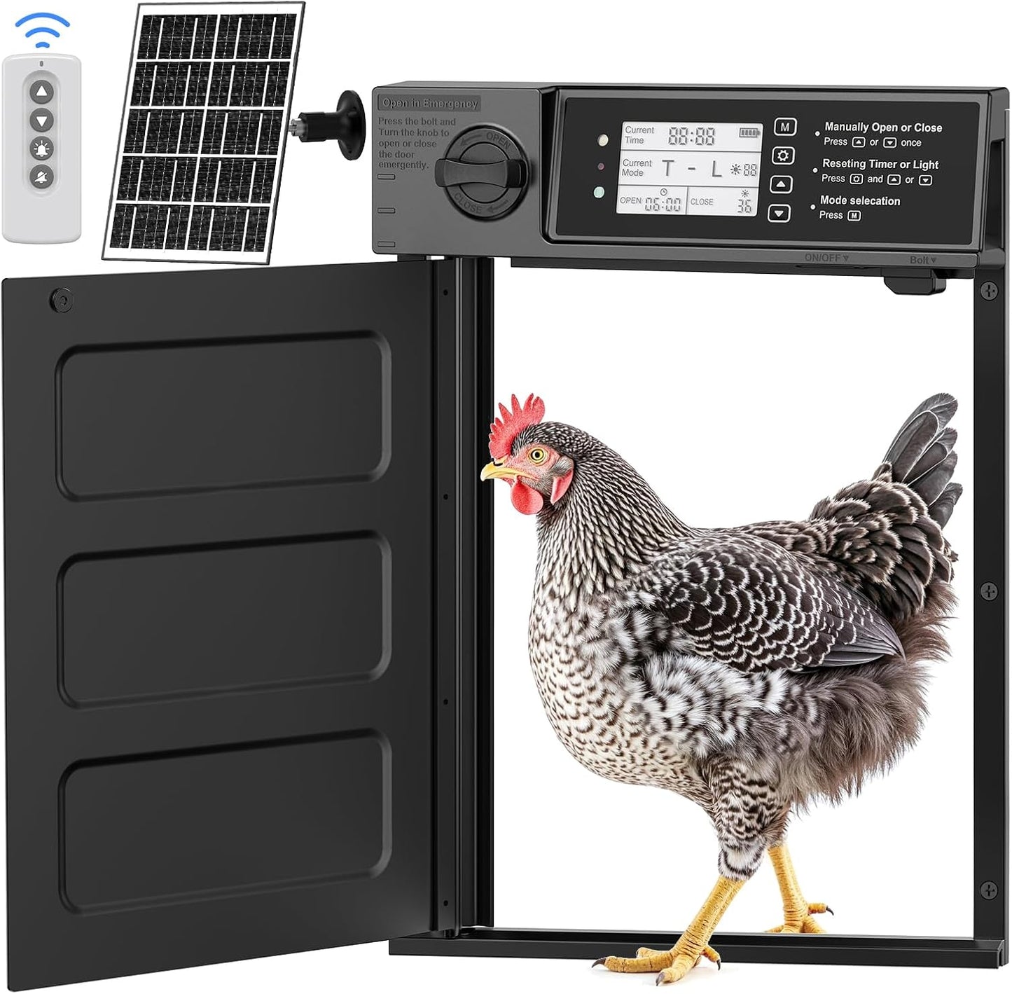 Large Size Automatic Chicken Coop Door with Smart Features
