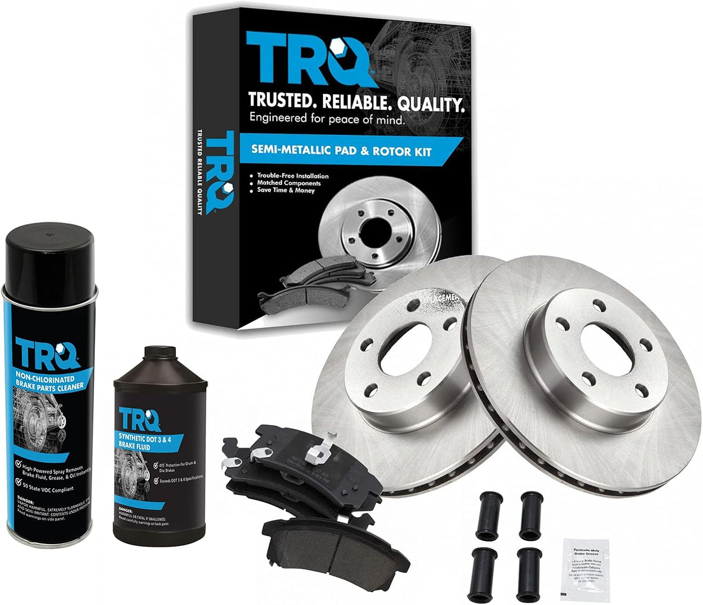 TRQ Front Brake Pad & Rotor Kit for Buick Skylark & More