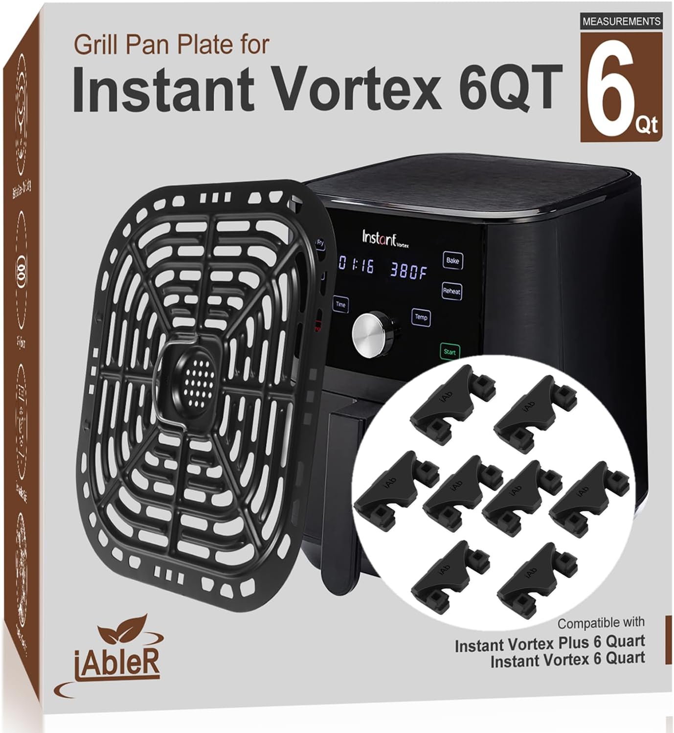 Nonstick Air Fryer Grill Tray - Enhanced Cooking Performance