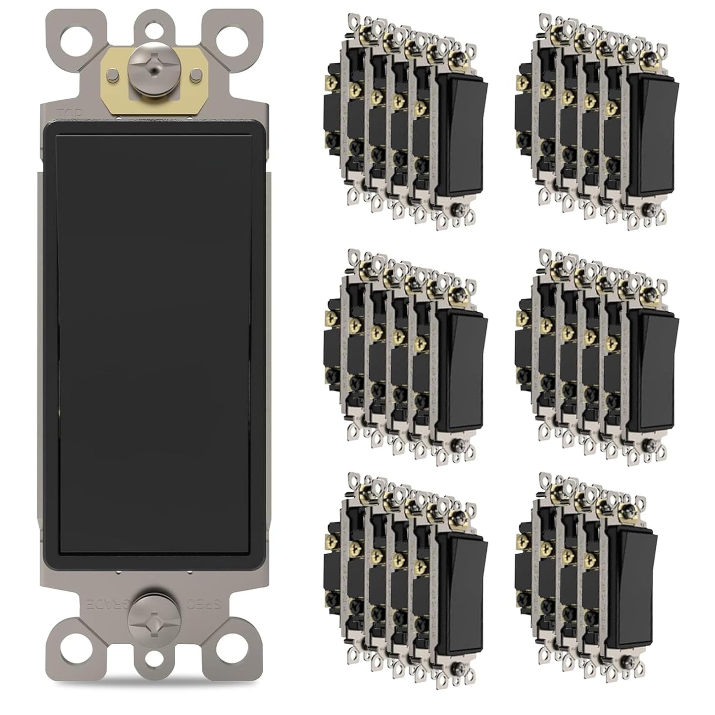 Thunderway 30 Pack 3-Way Decorator Light Switches for Home