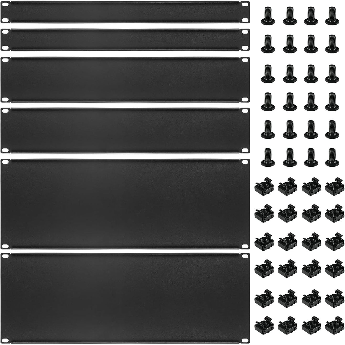 6 Pcs Blank Panel Metal Rack Mount Kit for 19 Inch Enclosures