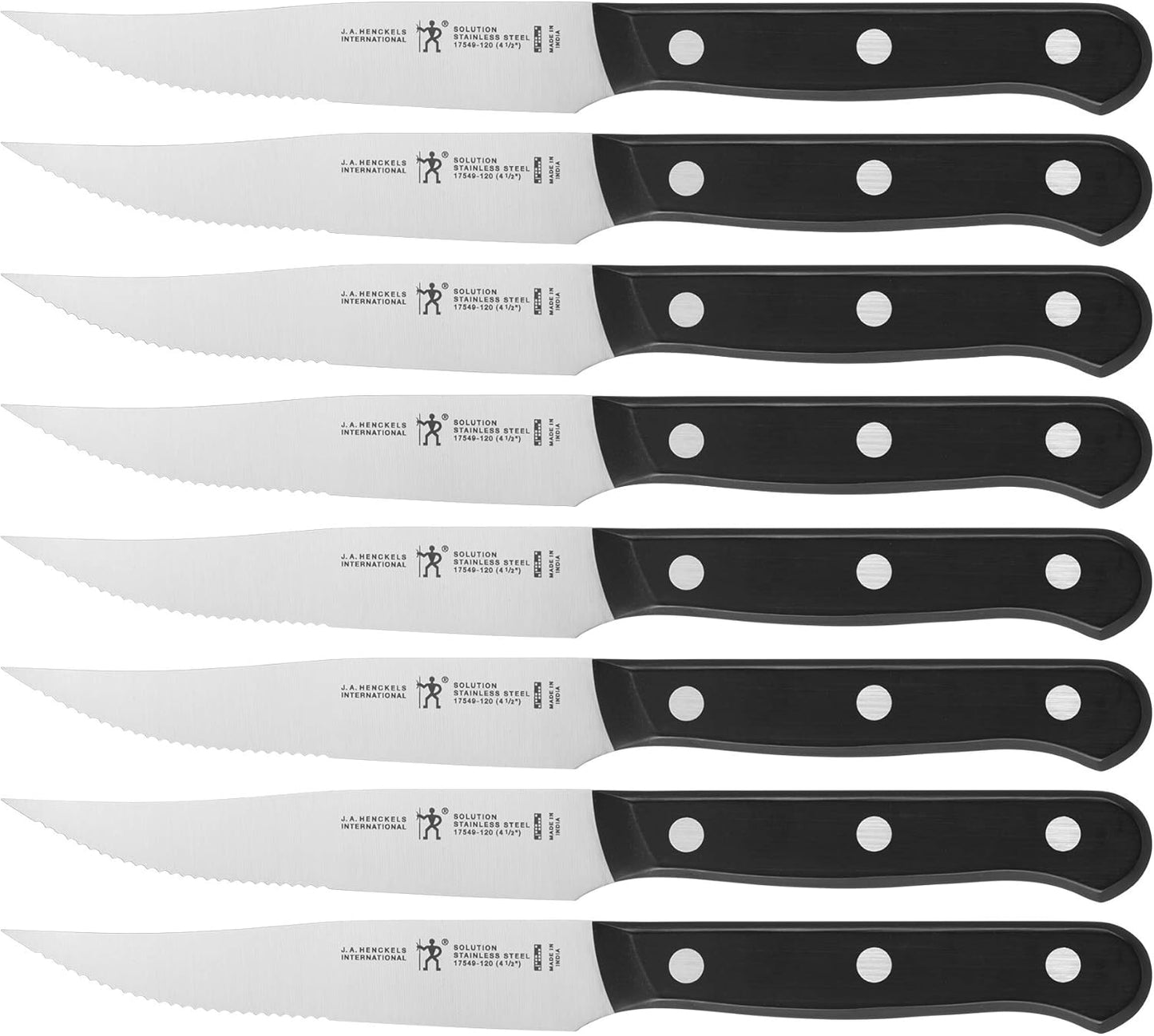 HENCKELS Solution Razor-Sharp Steak Knife Set of 8 for Precision