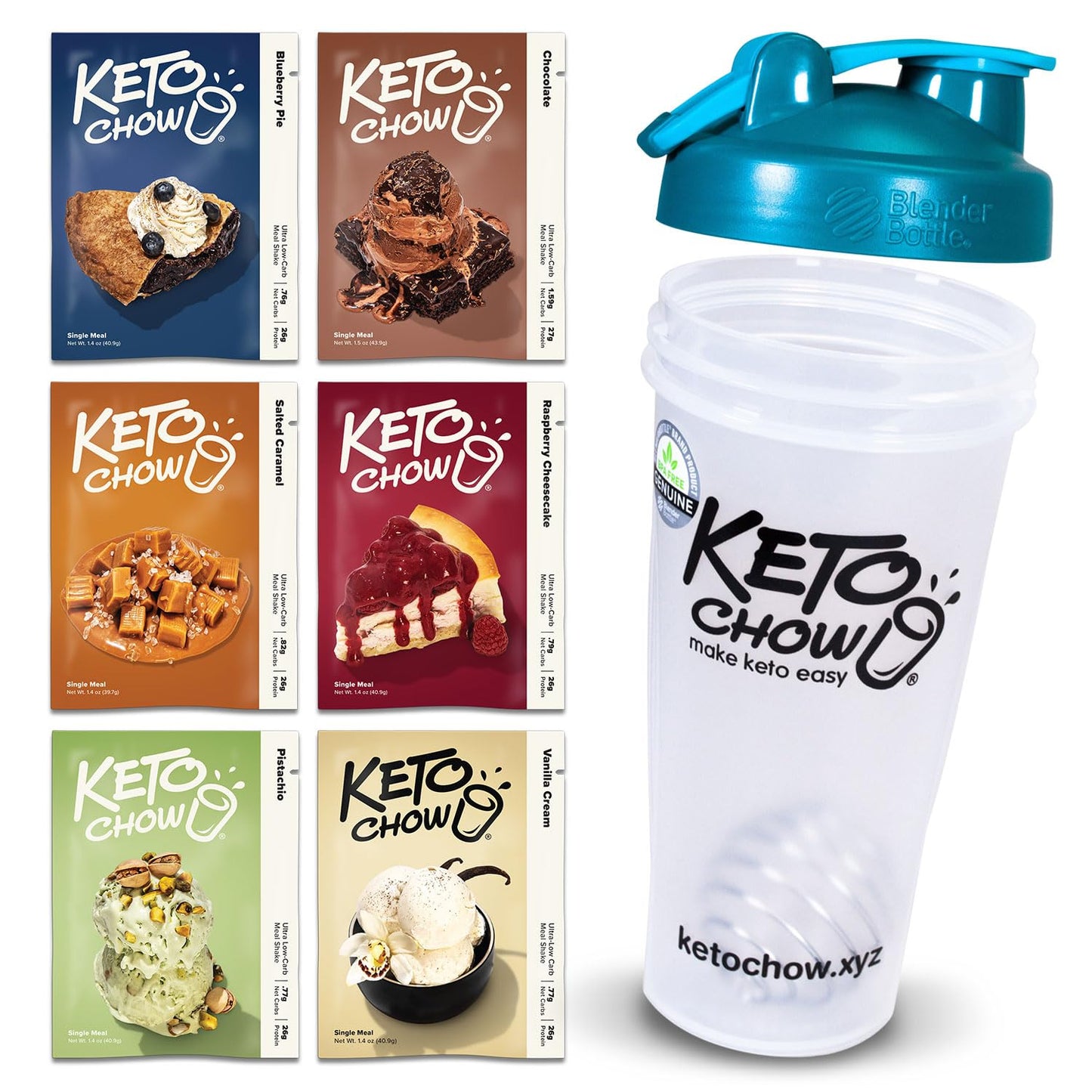 Keto Chow Essentials Kit - Complete Low Carb Meal Replacement