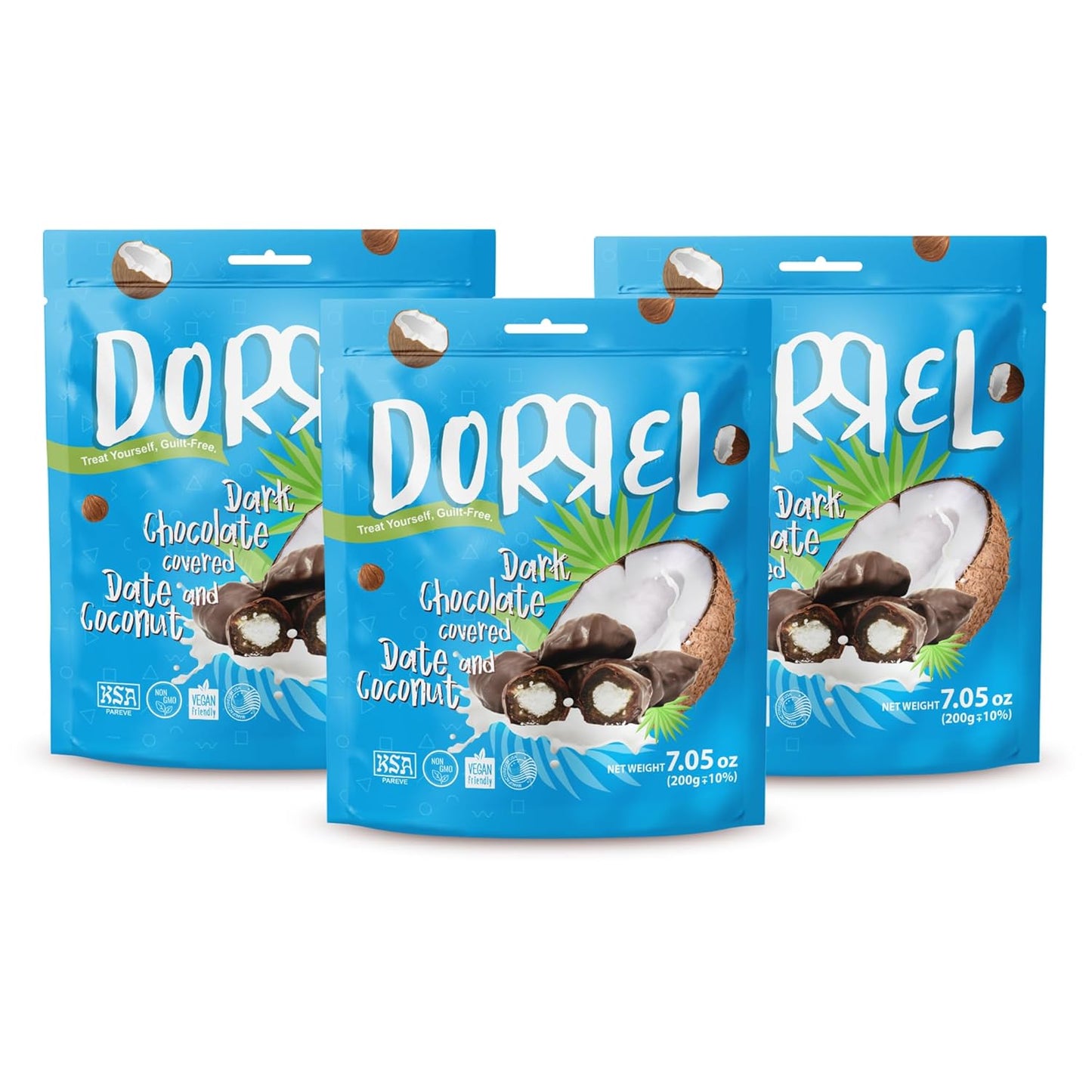 Belgian Dark Chocolate Covered Dates with Coconut Stuffing