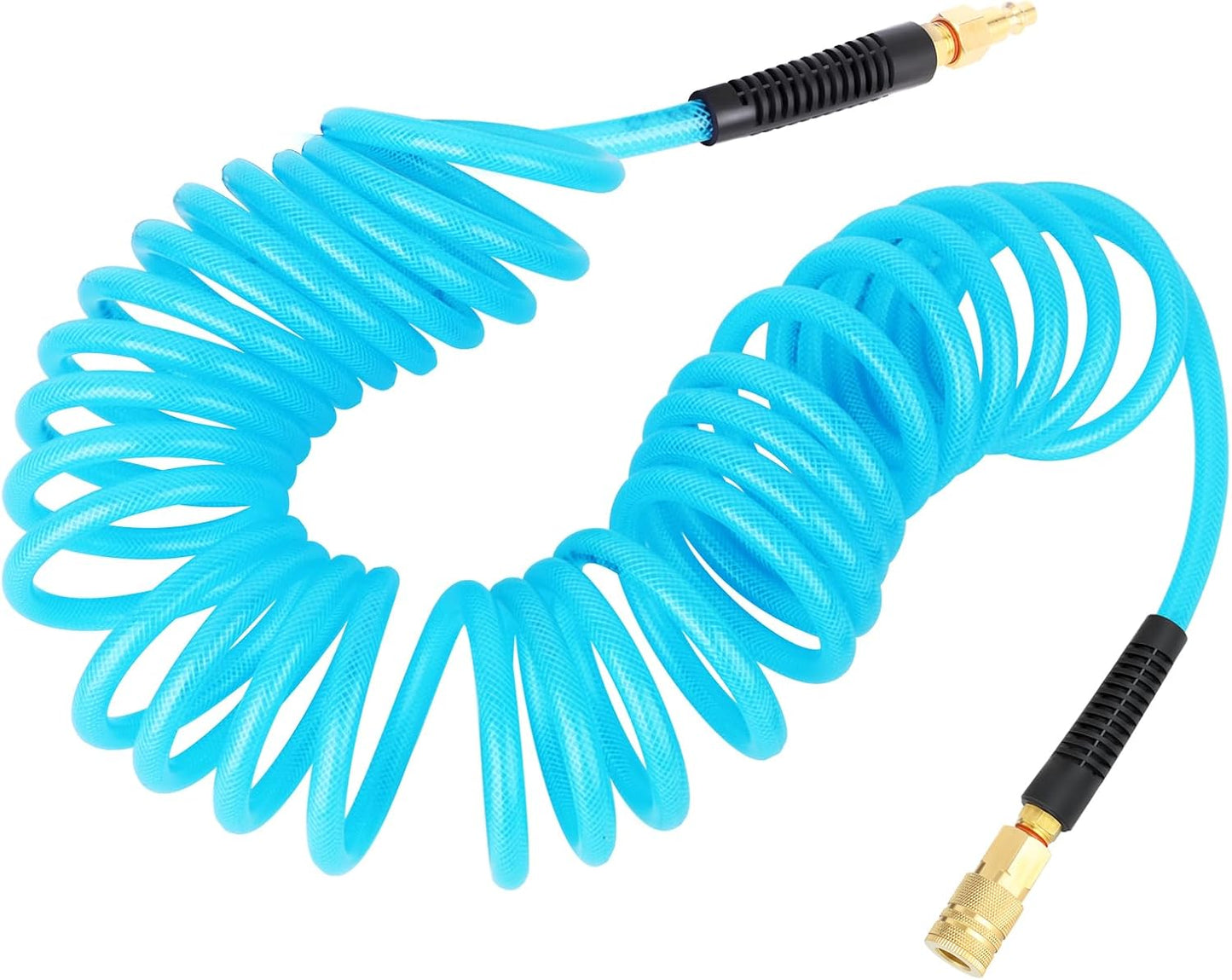 25FT Recoil Air Hose with Bend Restrictor & Quick Coupler
