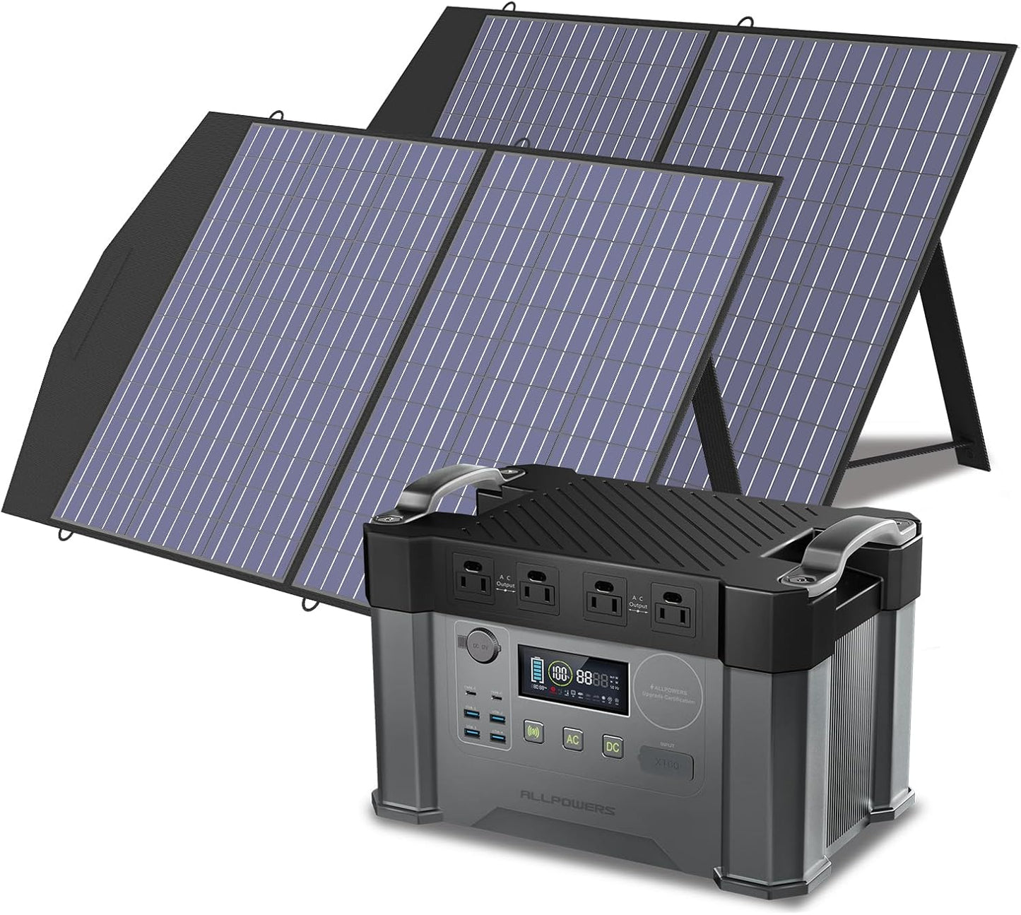 2400W ALLPOWERS Solar Generator with Panels - Portable Power