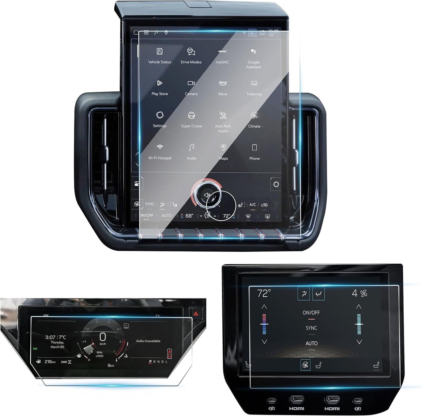 2025 Yukon Screen Protector Kit for 2025 2026 GMC Yukon XL