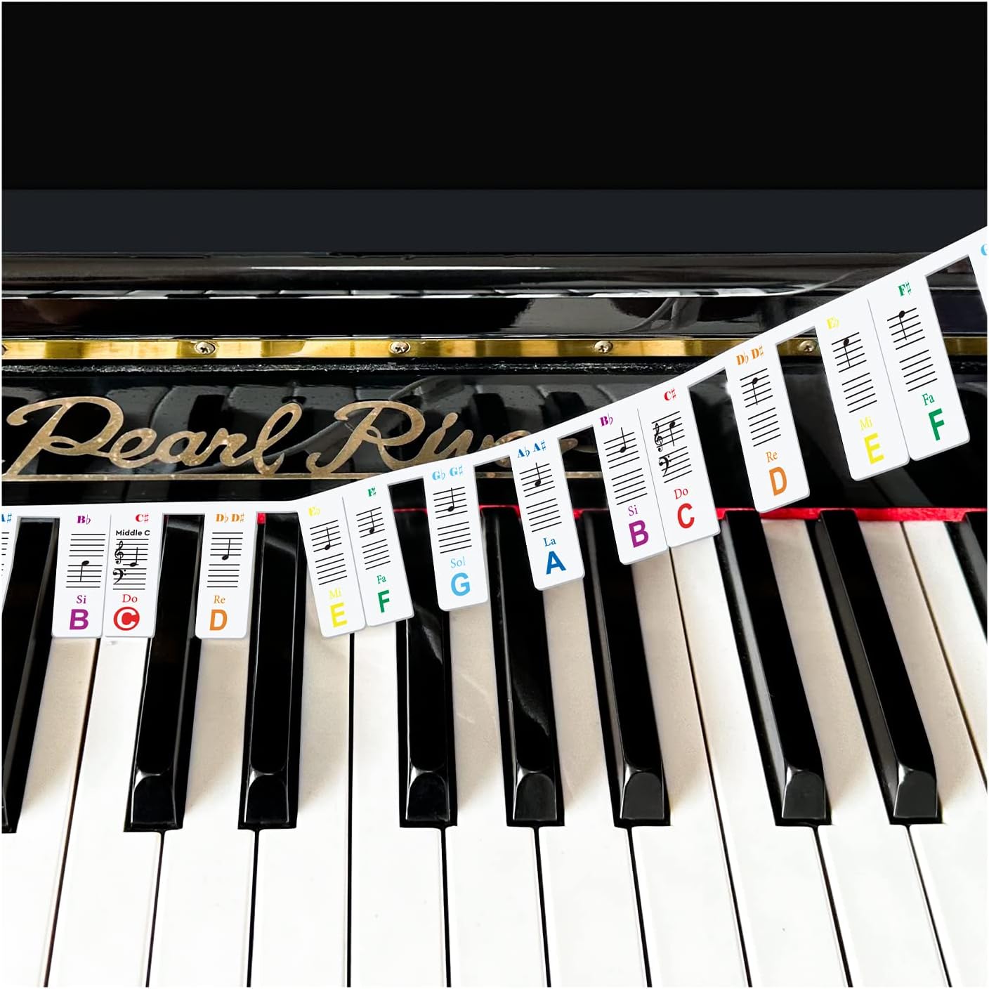 Beginner-Friendly Piano Key Labels - Colorful & Reusable!
