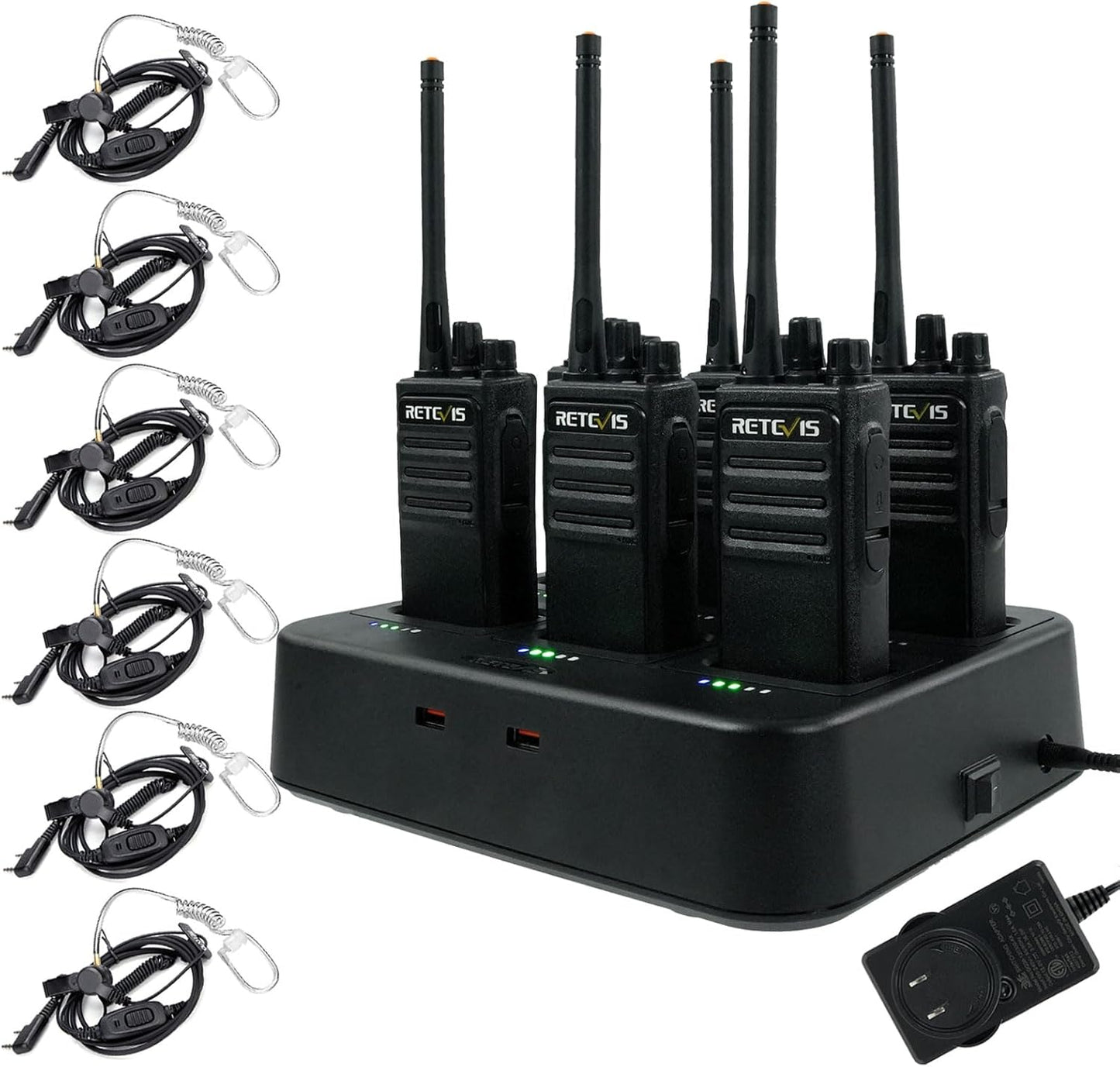 Retevis RT17 Walkie Talkies for Adults with 6 Way Charger