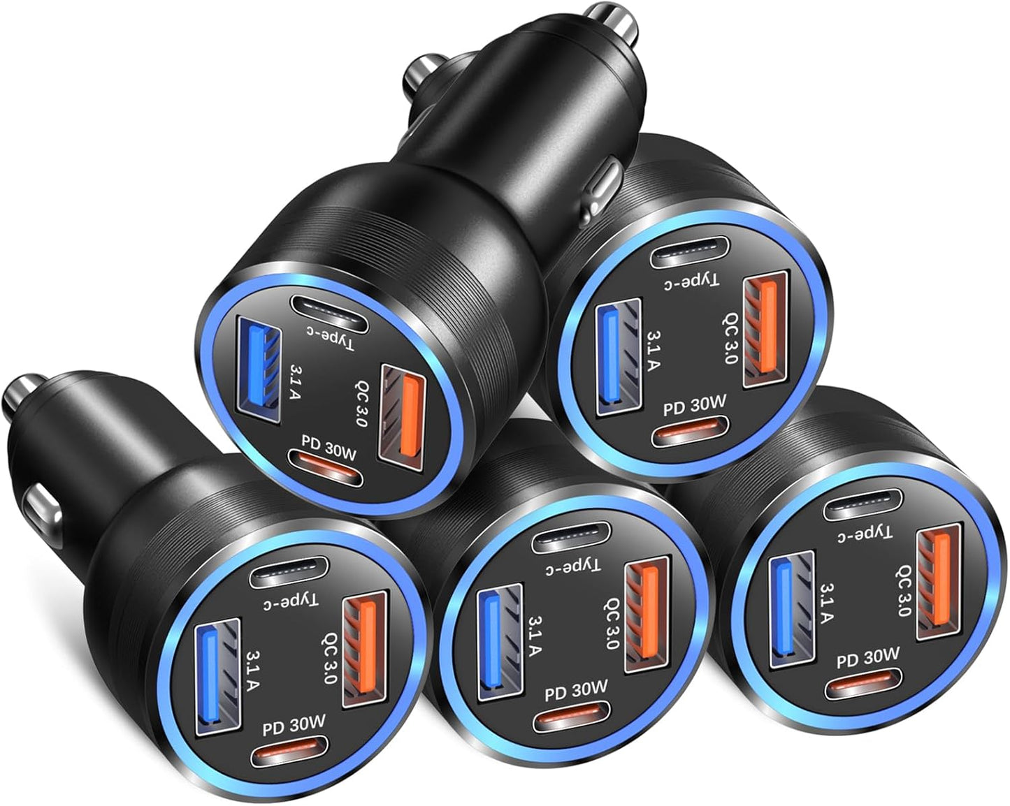 Bangfun 65W Fast Charge Car Charger 5 Pack