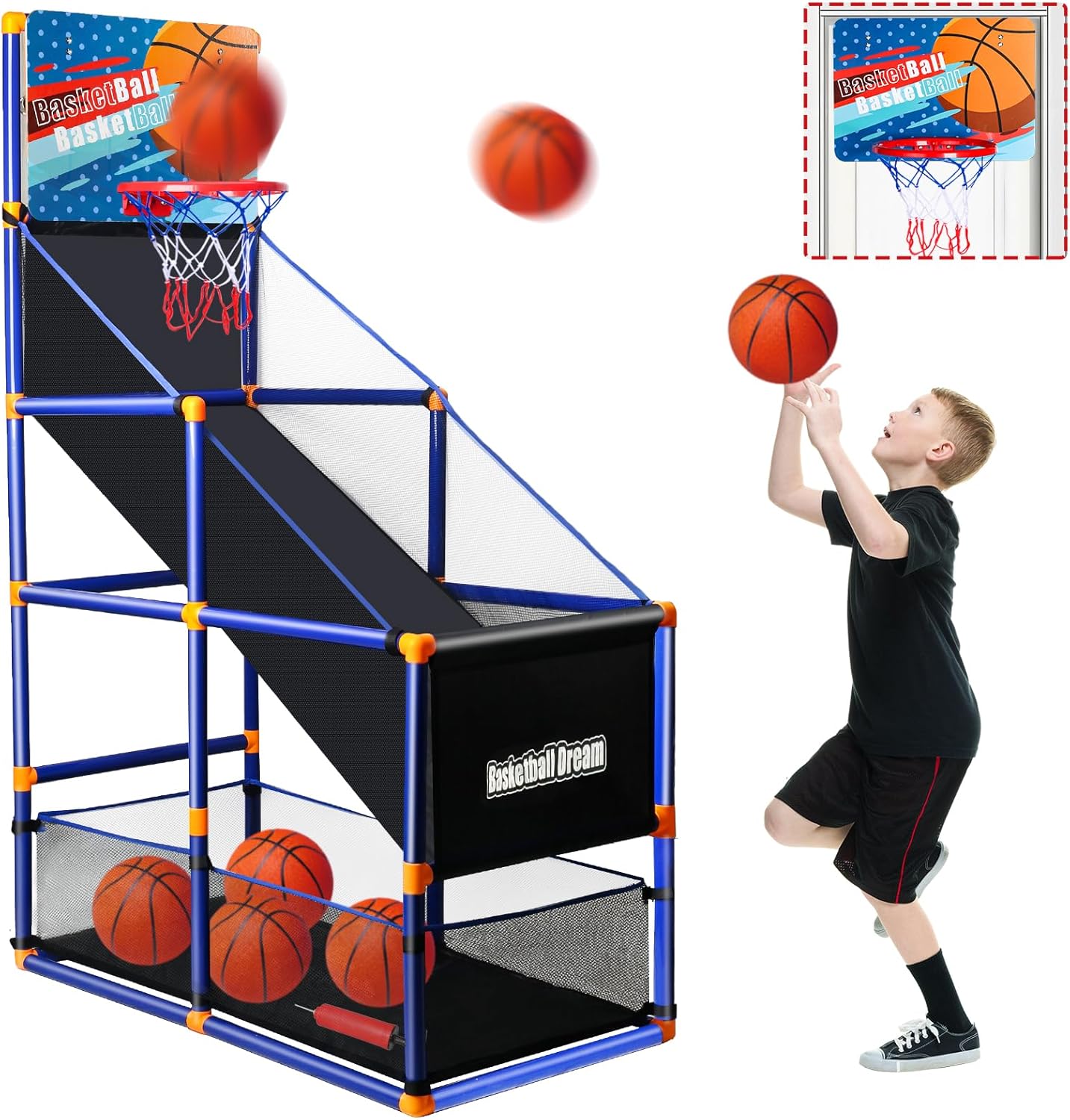 Adjustable Kids Basketball Set - Indoor/Outdoor Fun!