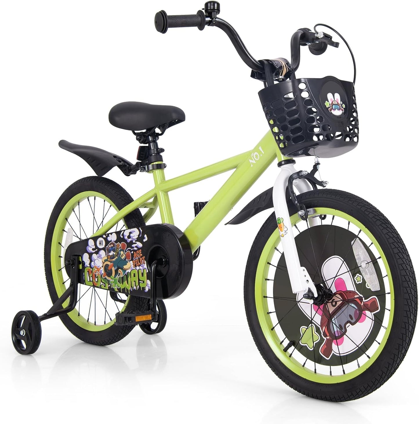 BABY JOY Rabbit Pilot Sporty Kids Bike for Ages 3-8 Years
