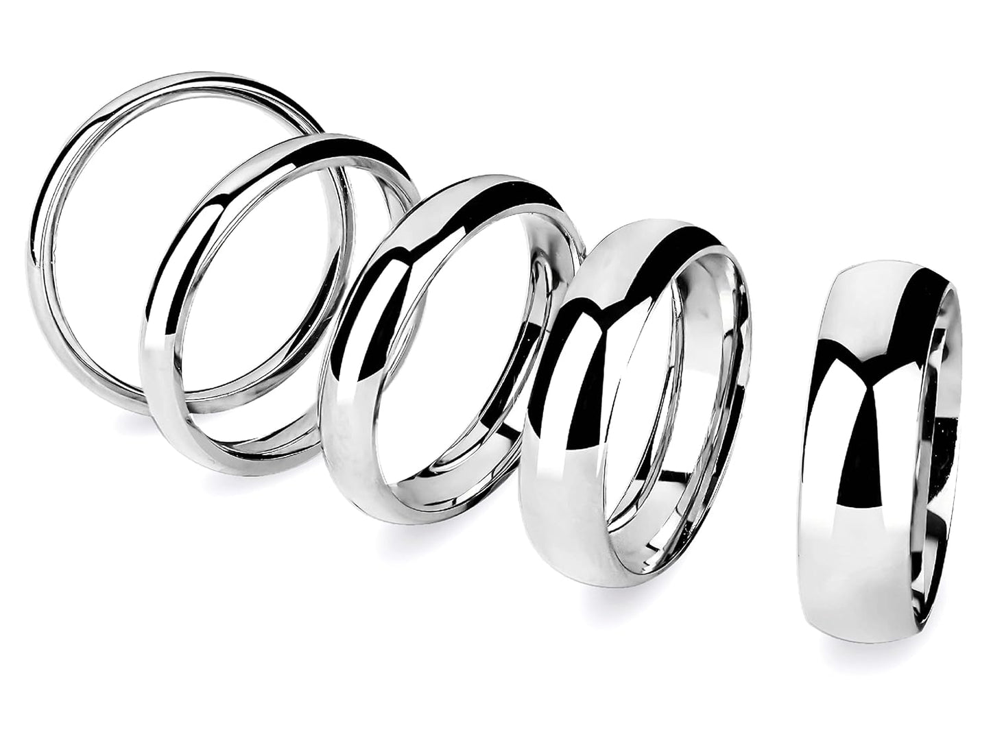 14k Solid White Gold Classic Dome Comfort Fit Wedding Band Review