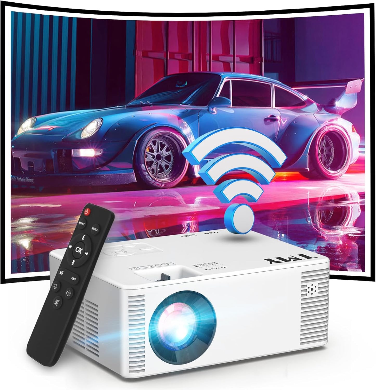1080P Portable WiFi Projector - Smartphone Screen Sync