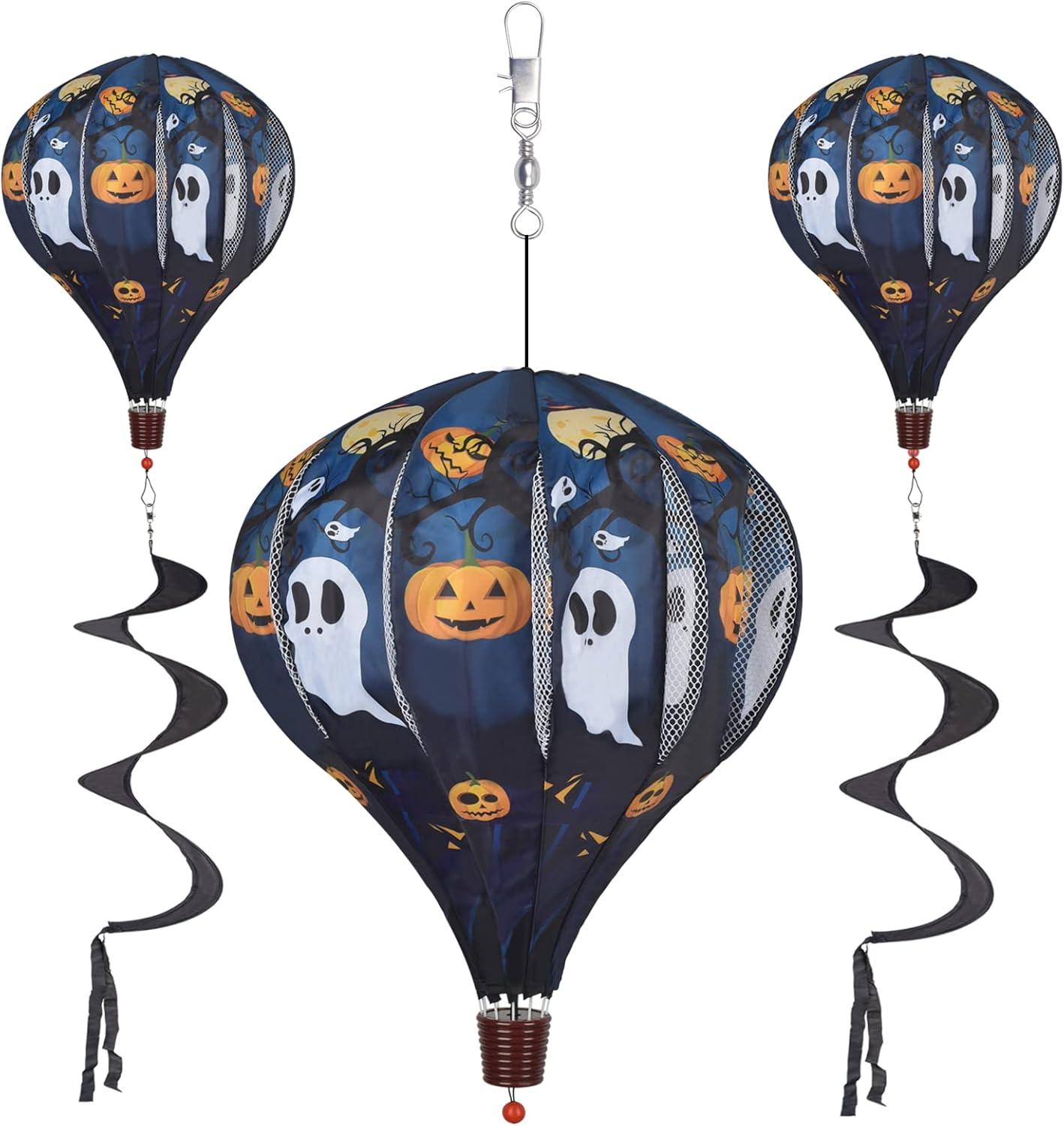 Colorful Hot Air Balloon Wind Spinner Garden Decor for Outdoors