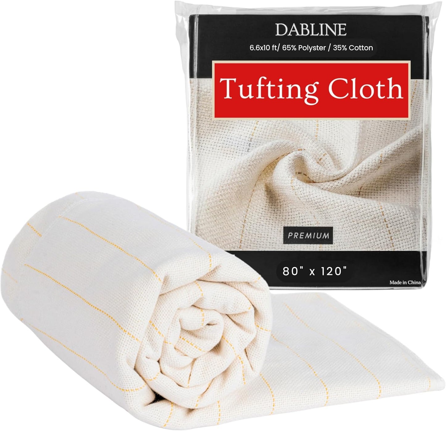 DABLINE Large Overlocking Tufting Cloth for Rug Making 80x120 in