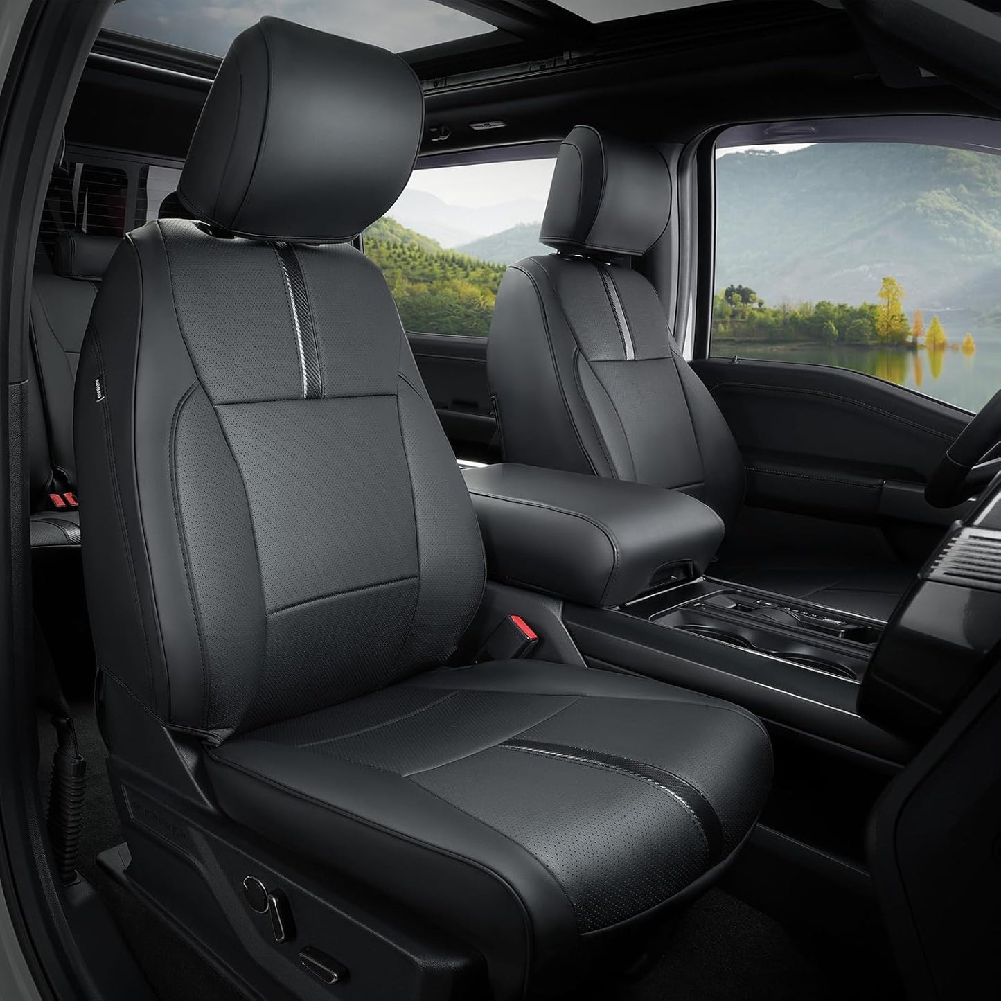 Custom Fit Leather Waterproof Seat Covers for Ford F150 Trucks