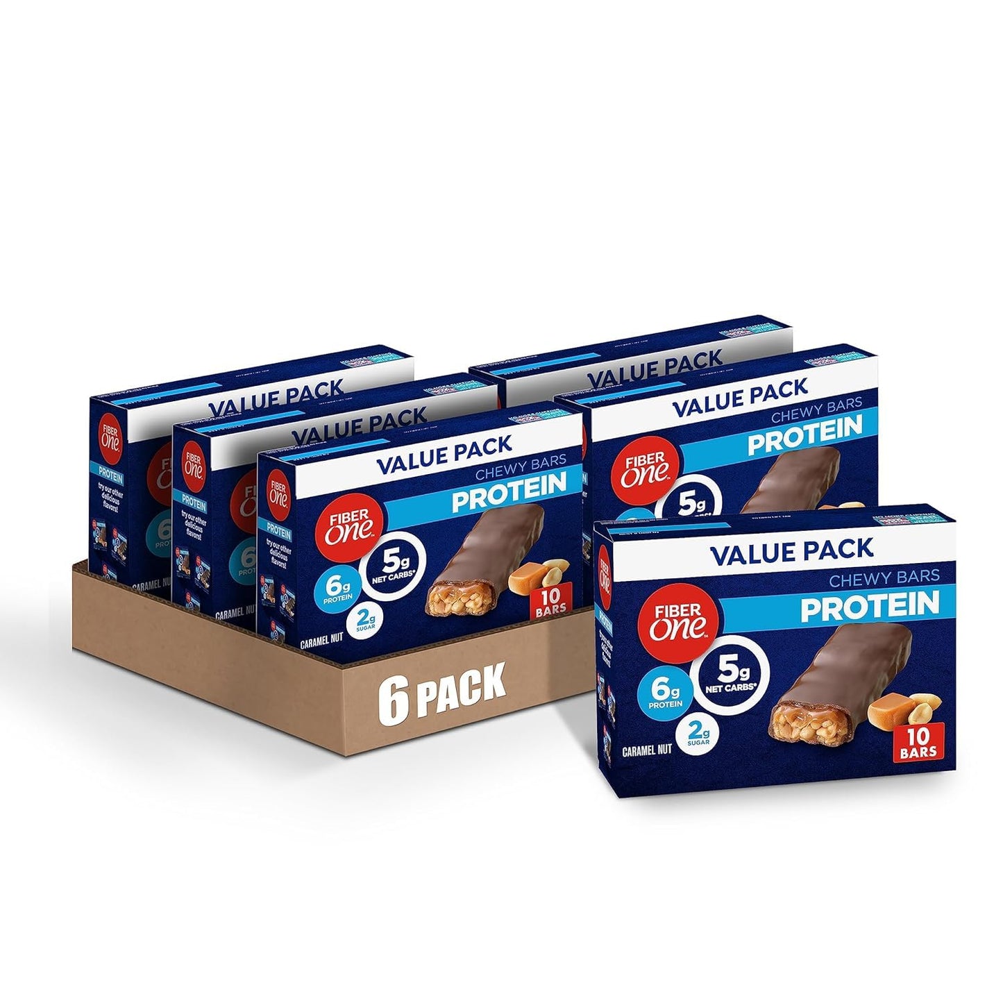 Fiber One Chewy Protein Bars, Caramel Nut, 10 ct Value Pack