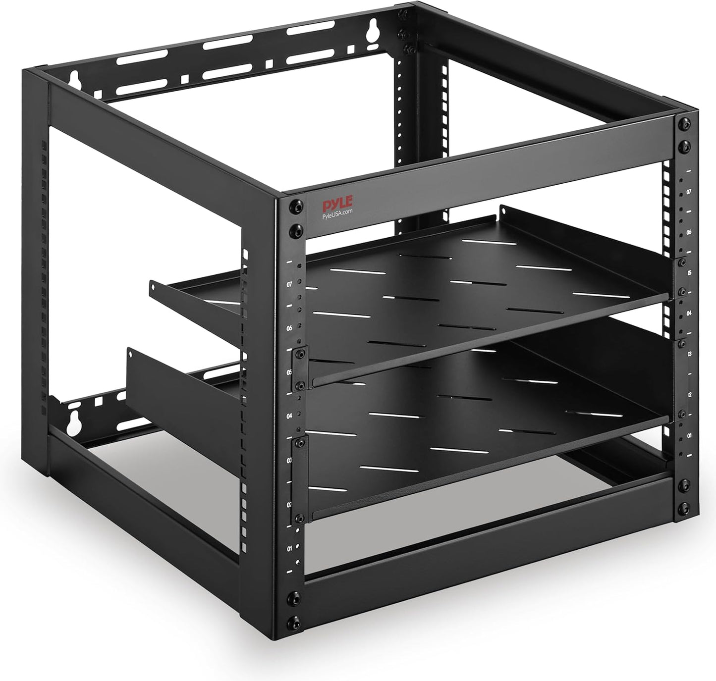 Pyle 10U Network Cabinet - Secure Wall Mount Server Rack