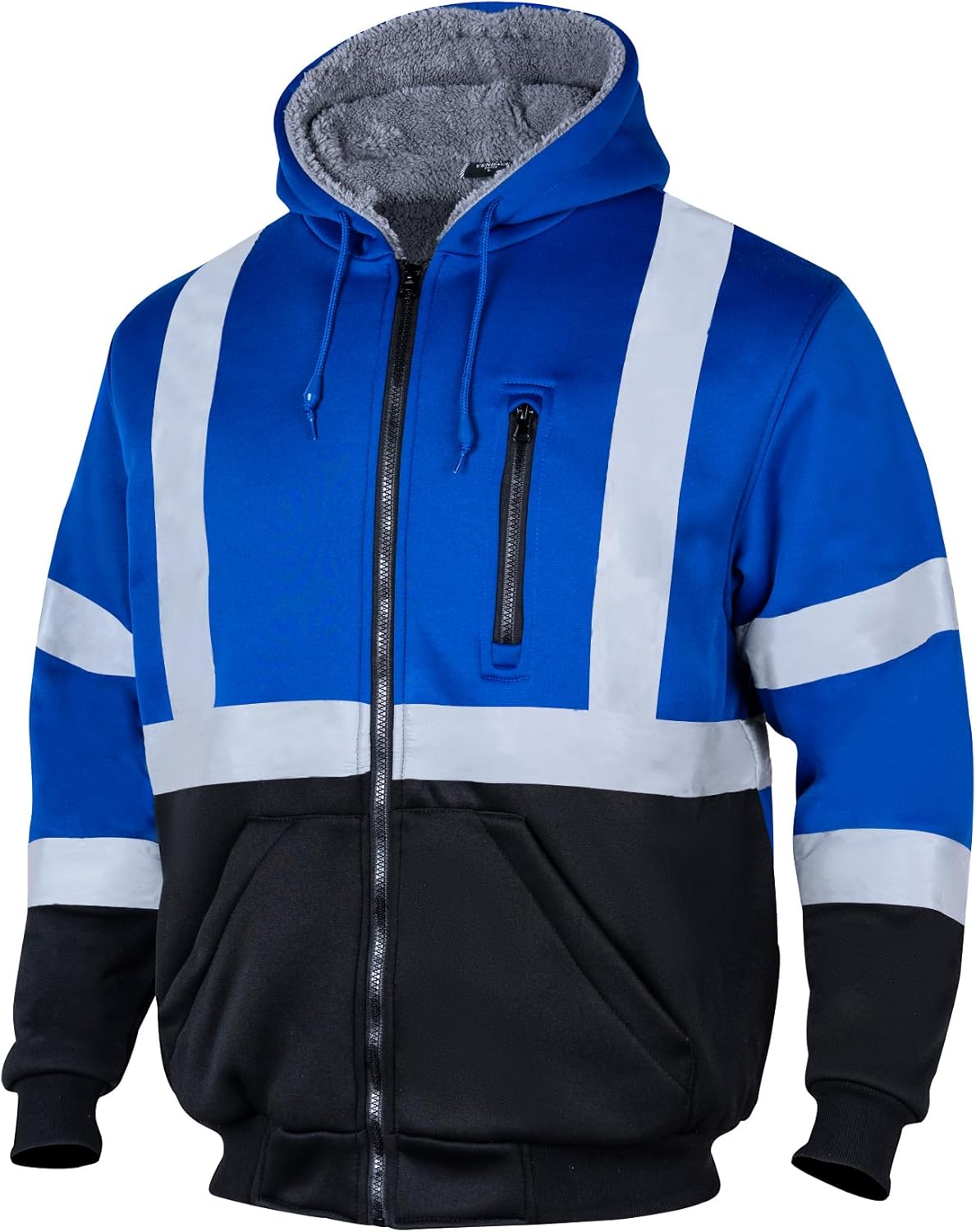 VENDACE Men's High Visibility Reflective Hoodie for Safety Work
