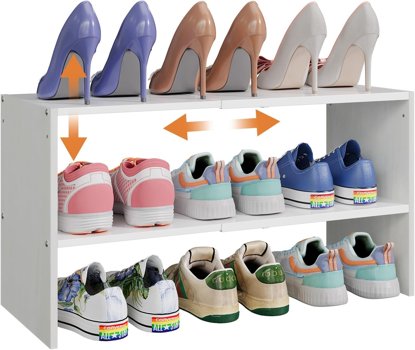 Expandable 2-Tier Shoe Rack Organizer for Closet Storage Needs